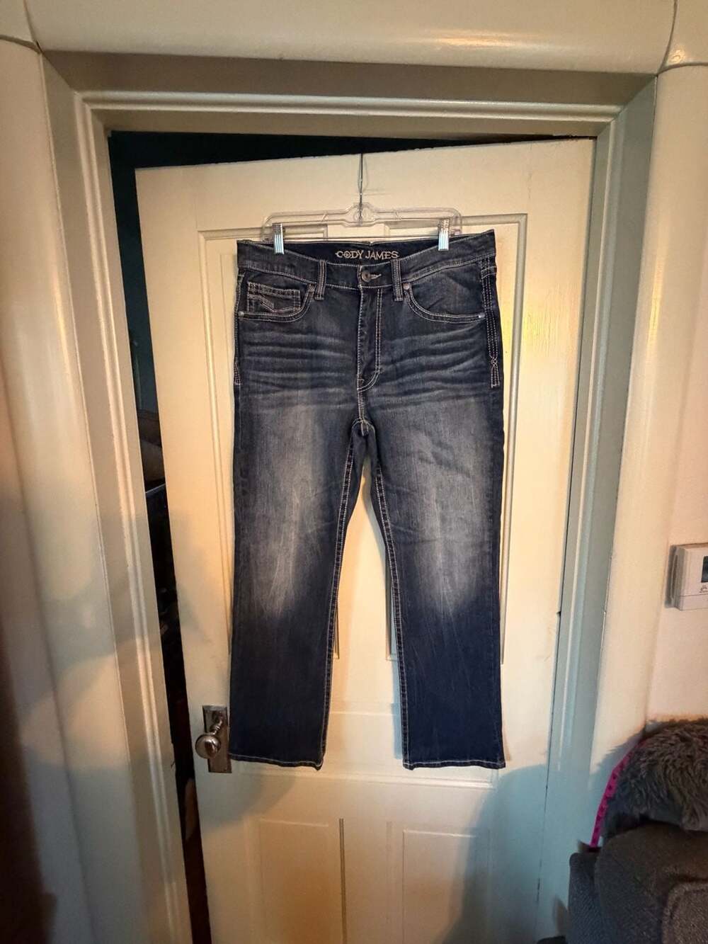 Cody James Jeans Size 35W x 30L Dark Wash Stretch Straight